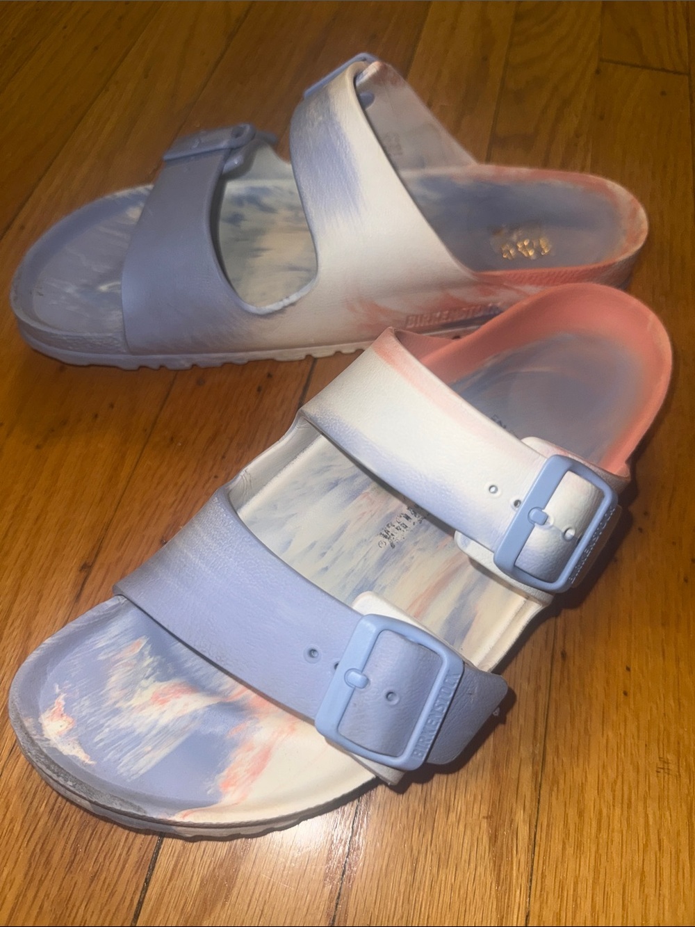 Birkenstock Arizona EVA Slide Sandals in Coral Peach